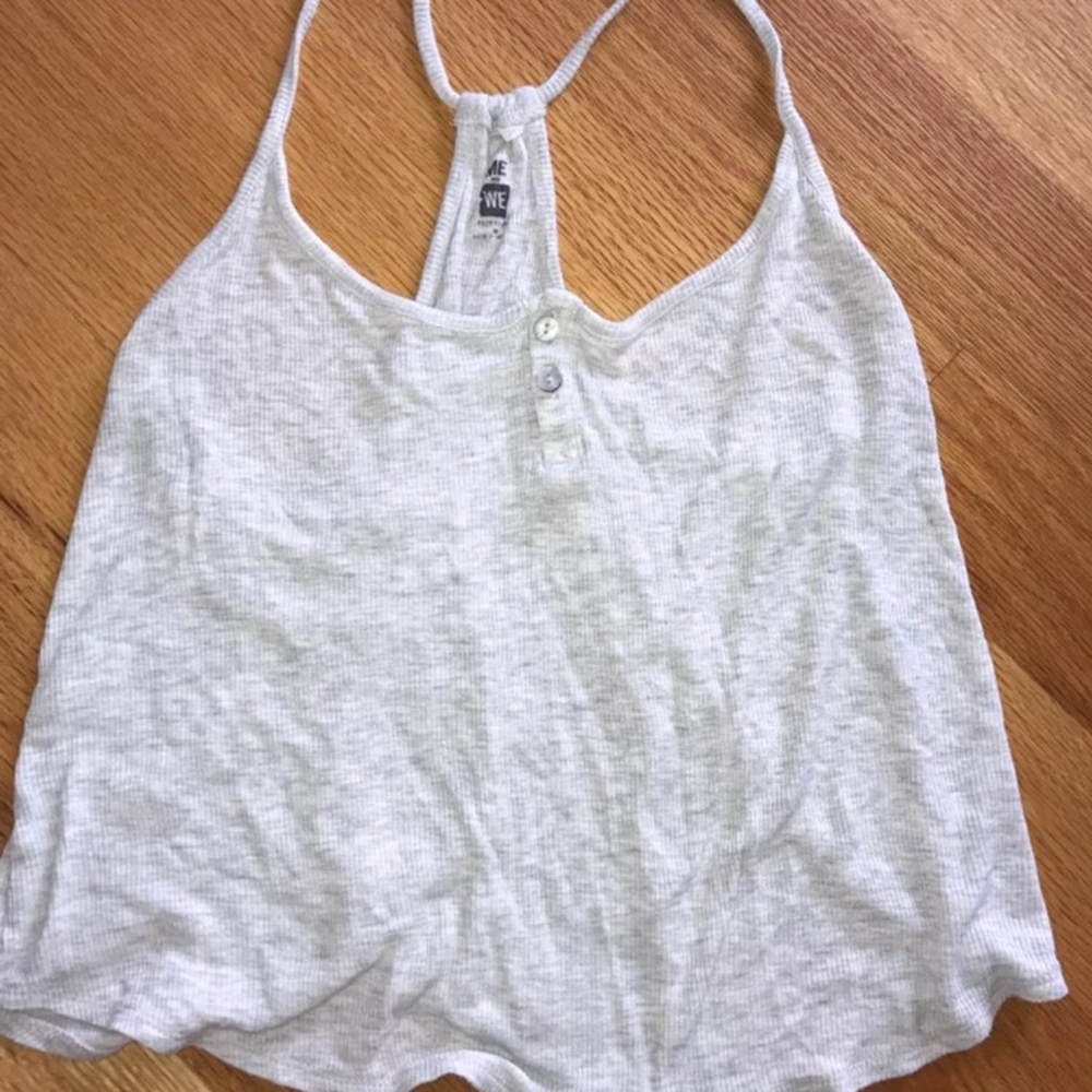 white racerback tank top